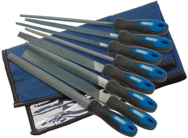 File di ingegneri a impugnatura morbida Draper e set di rasp set 200mm 8pcs 44961.0
