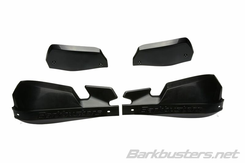 Barkbusters VPS MX Handguard Plastic Set solo nero su nero con deflettore VPS-003-01-BB