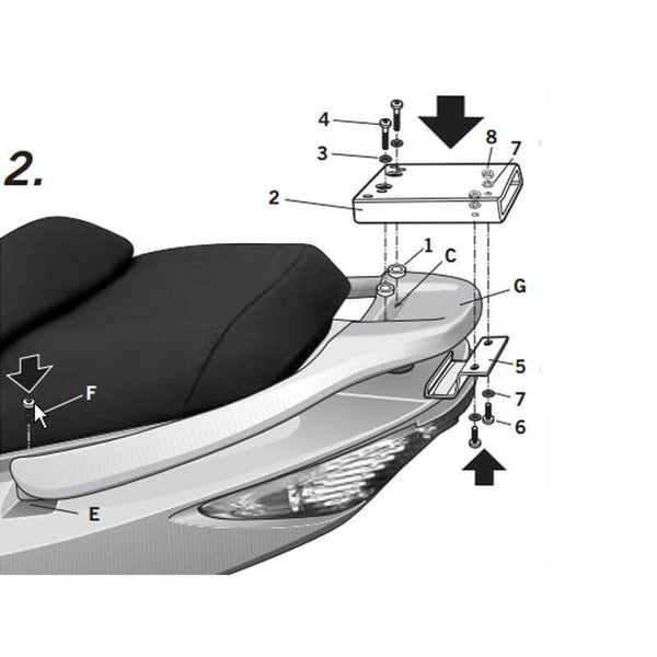 Set di raccordi master top shad - Kymco K0XC55ST