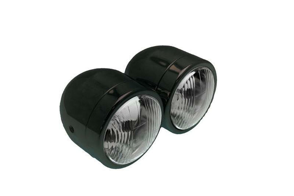 Bihr Twin Headlight Universal Ø90mm blacka006-db