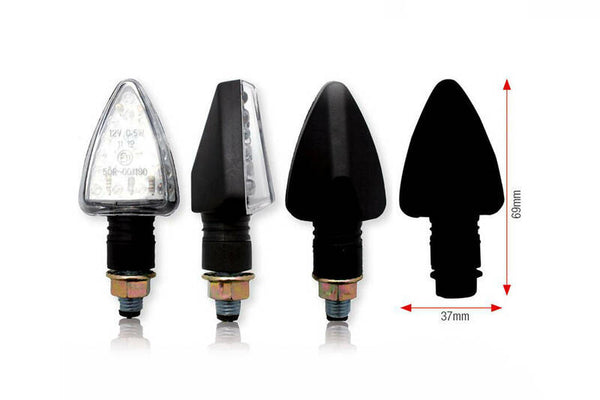 Binkers LED BIHR TRI - Modello corto, nero | Universale | 007-1 (par)