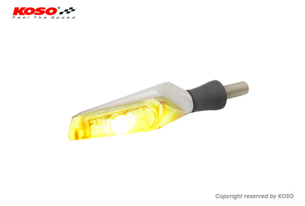Koso Mars LED Blinkers - argento/trasparente | He103s00 (pezzi)
