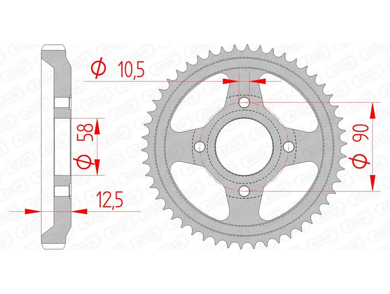 Afam Steel Standard Porta posteriore 10216 - 428