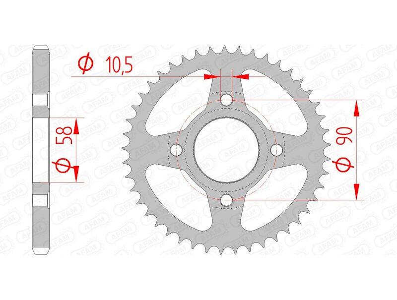 Afam Steel Standard Porta posteriore 10223 - 428