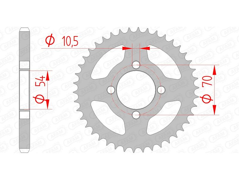 Afam Steel Standard Porta posteriore 10229 - 428