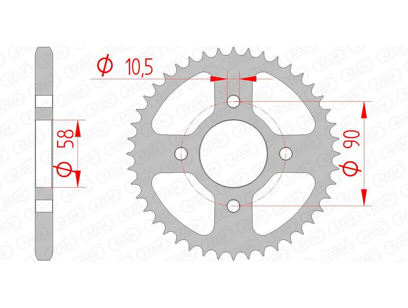 Afam Steel Standard Porta posteriore 10236 - 428