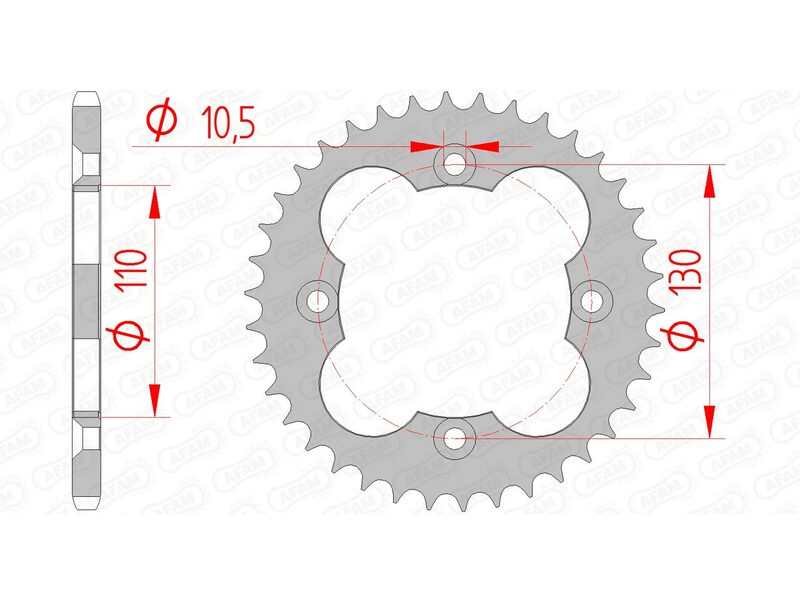 Afam Steel Standard Porta posteriore 10318 - 520