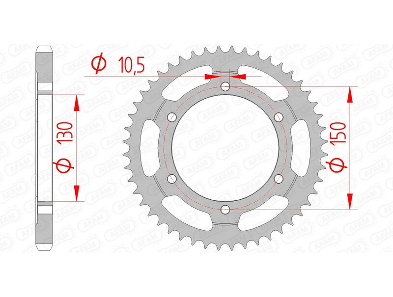 Afam Steel Standard Porta posteriore 10502 - 525