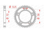 Afam Steel Standard Standard Porta posteriore 10508 - 530