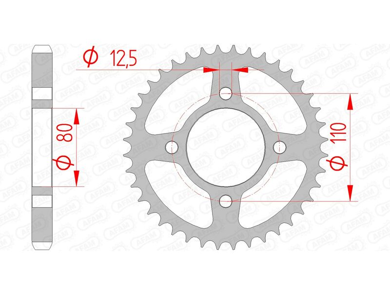 Afam Steel Standard Porta posteriore 10603 - 530