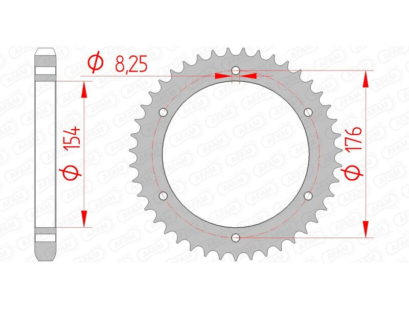 Afam Steel Standard Porta posteriore 10607 - 530