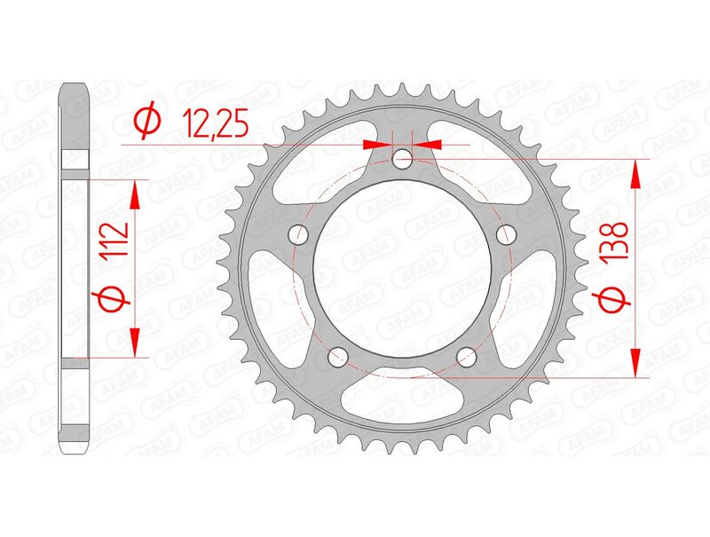 Afam Steel Standard Porta posteriore 10613 - 525