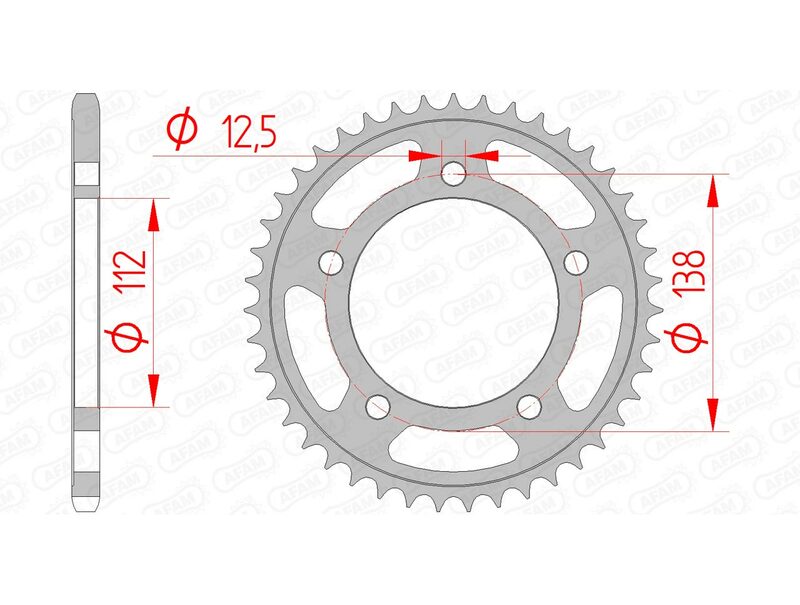 Afam Steel Standard Standard Porta posteriore 10627 - 520