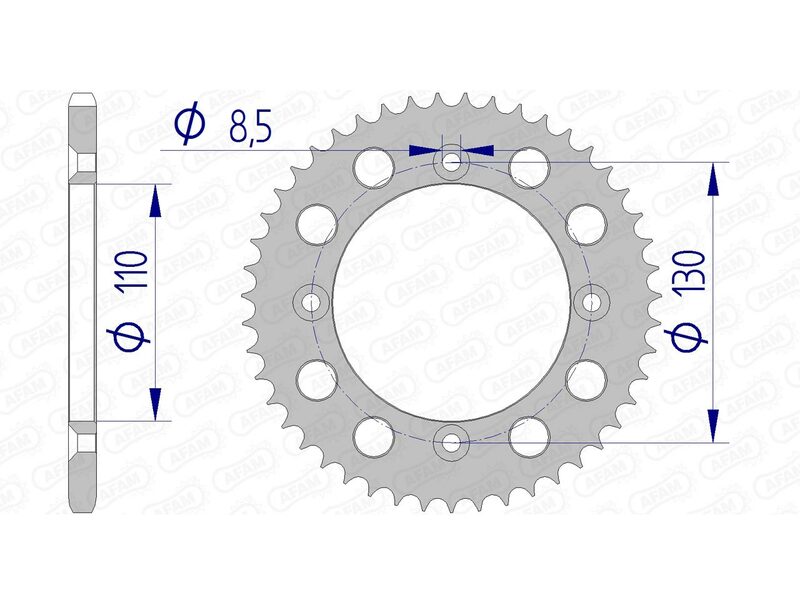 Afam Aluminium Ultra -Light posteriore Spropet 11104 - 420