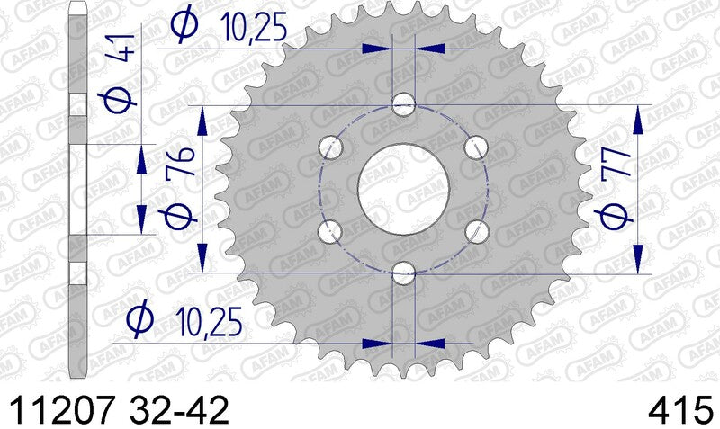 AFAM ALUMINUM ULTRA -LIGHT REAR SPROPET 11207 - 415