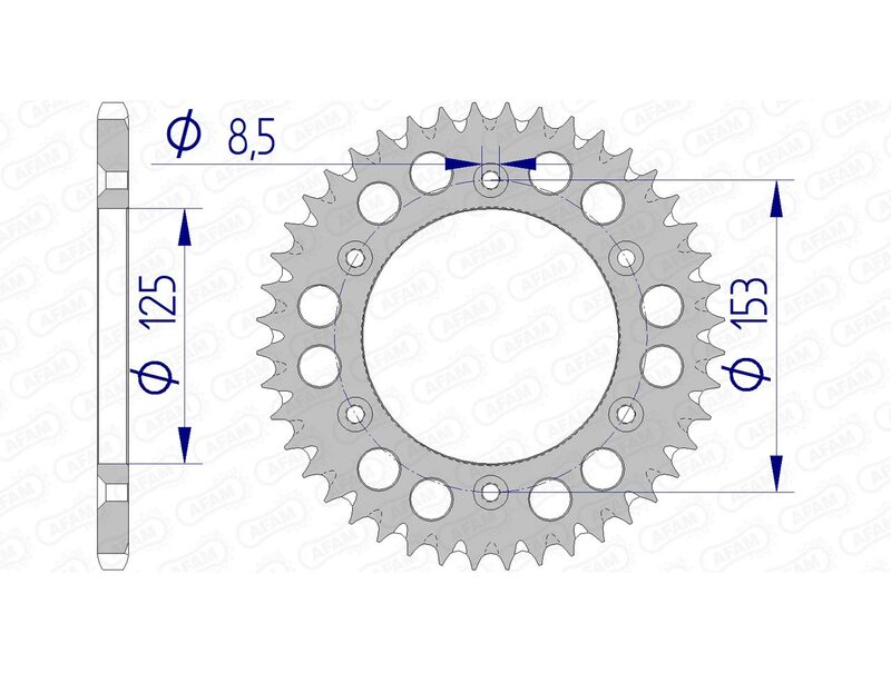 AFAM ALUMINUM ULTRA -LIGHT REAR SPROPET 11212 - 520