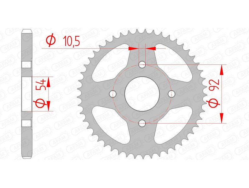 AFAM Acciaio Standard Ropet posteriore 12202 - 428