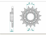 Afam Steel Standard Front Sprock 166800 - 525