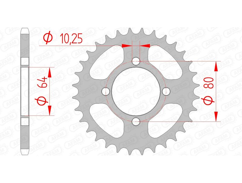 Afam Steel Standard Standard Porta posteriore 12214 - 520