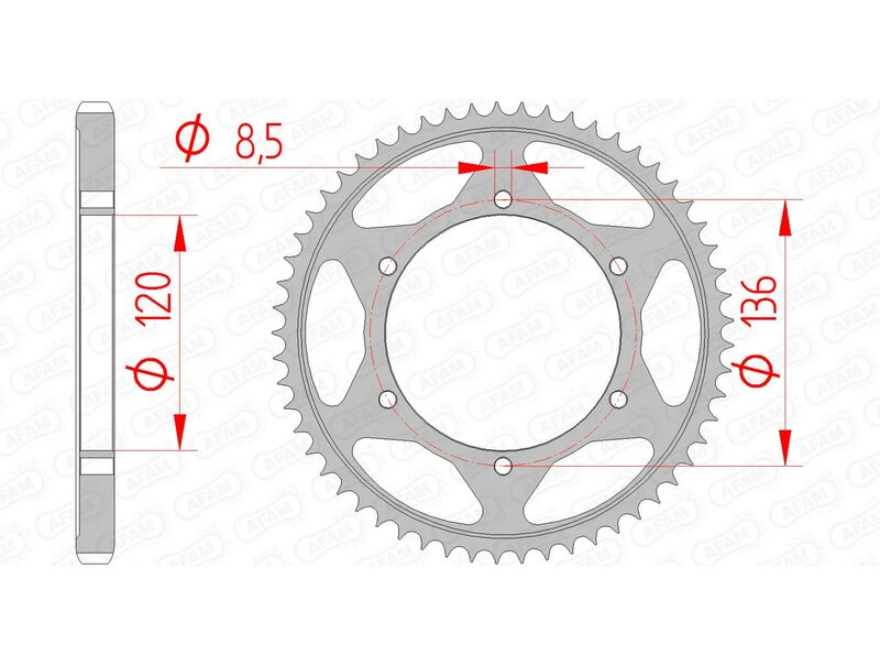 Afam Steel Standard Porta posteriore 12313 - 428