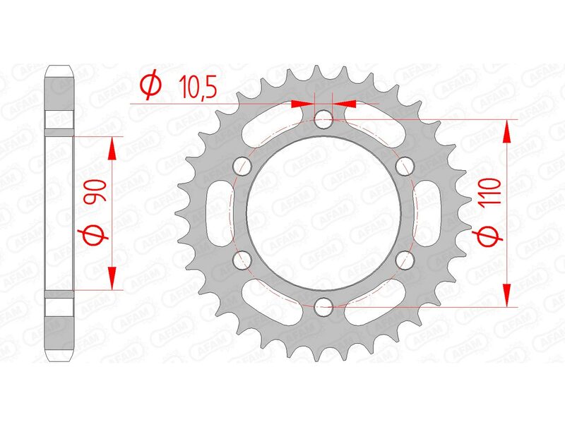 Afam Steel Standard Standard Rapporto posteriore 12600 - 530