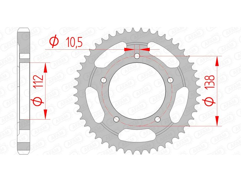 Afam Steel Standard Porta posteriore 12607 - 530