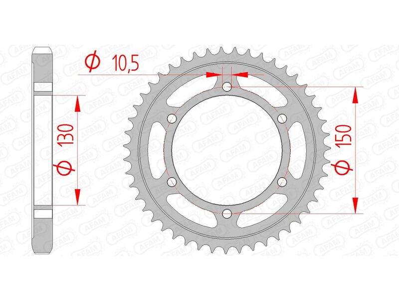 Afam Steel Standard Porta posteriore 12801 - 530