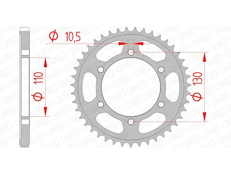 Afam Steel Standard Porta posteriore 12815 - 525