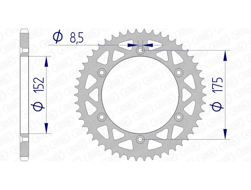 AFAM AFAM Alluminio posteriore parlato 13508 - 520