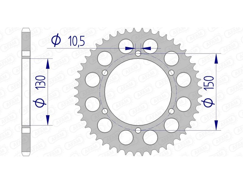 AFAM Alluminium posteriore Spoket 13604 - 520