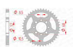 Afam Steel Standard Standard Porta posteriore 14101 - 428