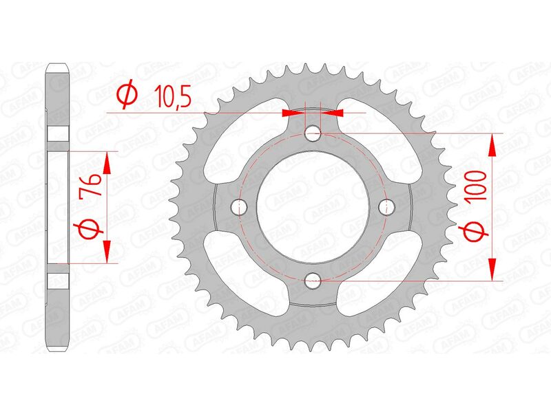 Afam Steel Standard Standard Porta posteriore 14208 - 428