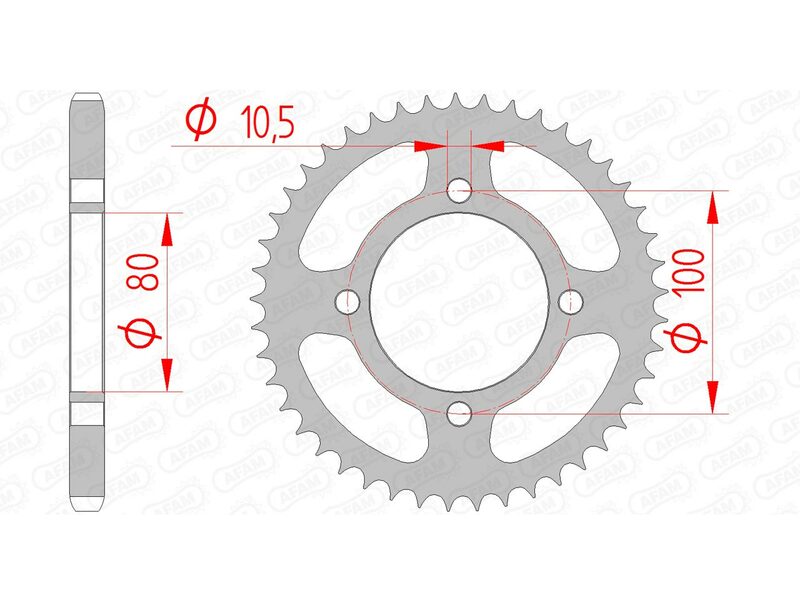 Afam Steel Standard Porta posteriore 14213 - 428