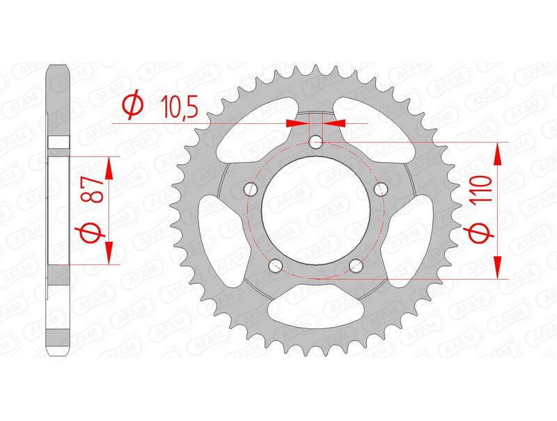 Afam Steel Standard Standard Porta posteriore 14404 - 525