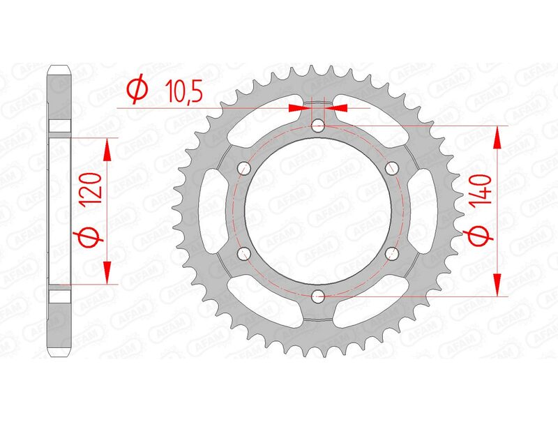 Afam Steel Standard Standard Porta posteriore 14507 - 525