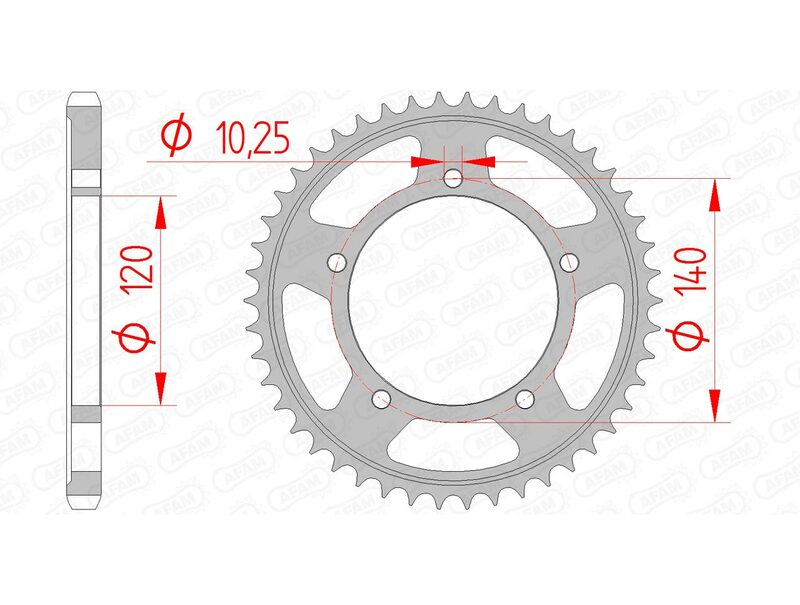 Afam Steel Standard Porta posteriore 14604 - 525