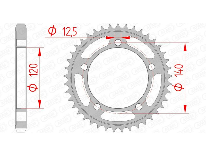 Afam Steel Standard Standard Porta posteriore 14911 - 530