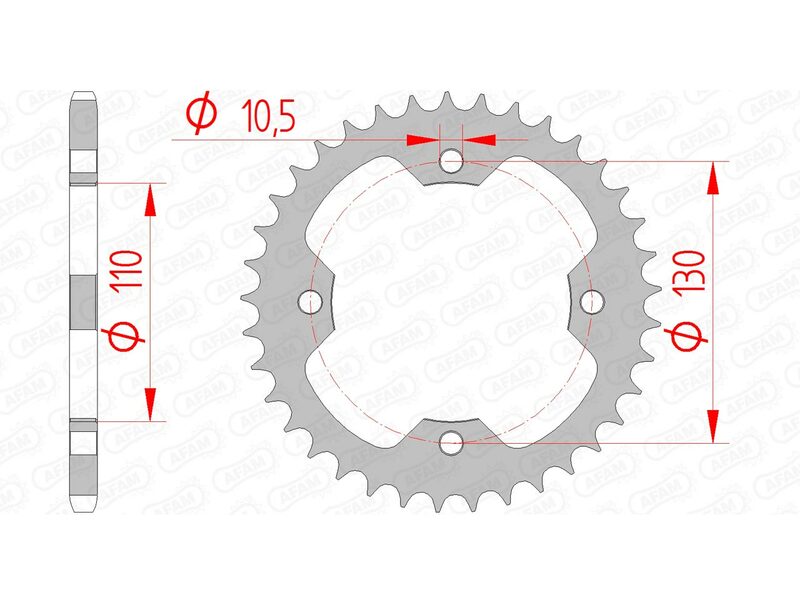 Afam Steel Standard Porta posteriore 16406 - 520