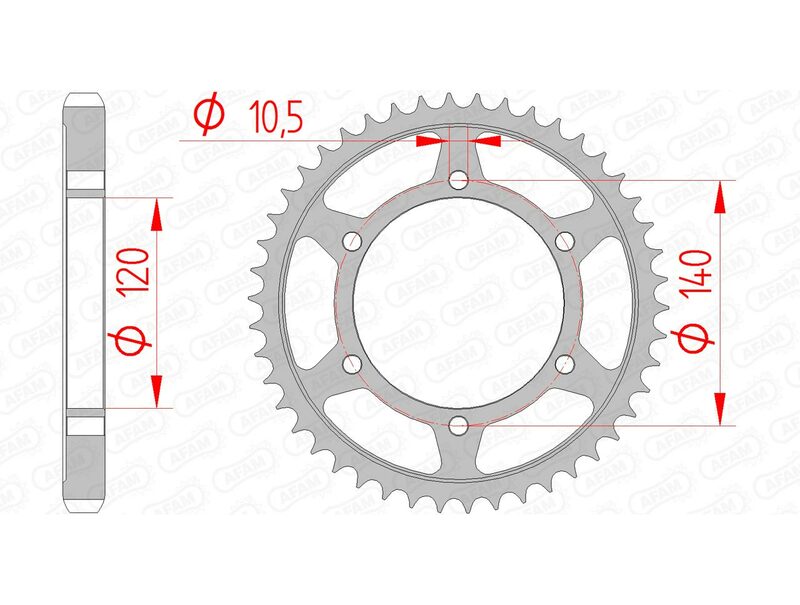 Afam Steel Standard Porta posteriore 16603 - 530