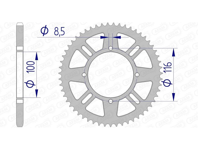 AFAM Alluminio posteriore parlato 17104420