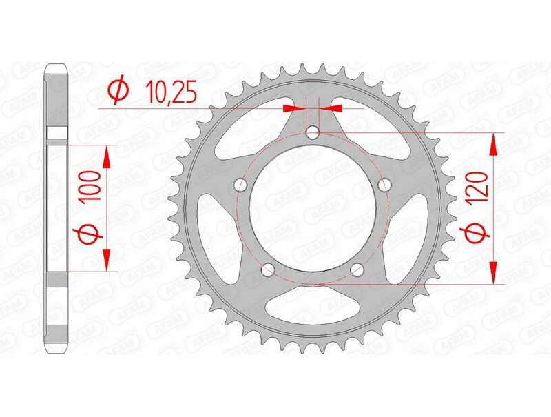 AFAM Acciaio Standard Spropet posteriore 35802 - 525