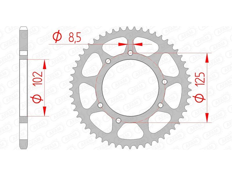 Afam Steel Standard Standard Porta Spropet 41100 - 420