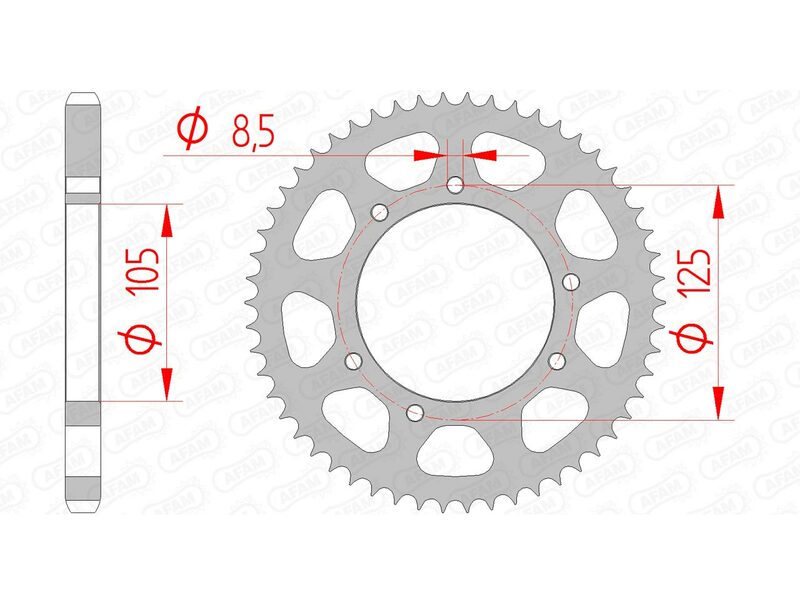 Afam Steel Standard Porta posteriore 47200 - 428