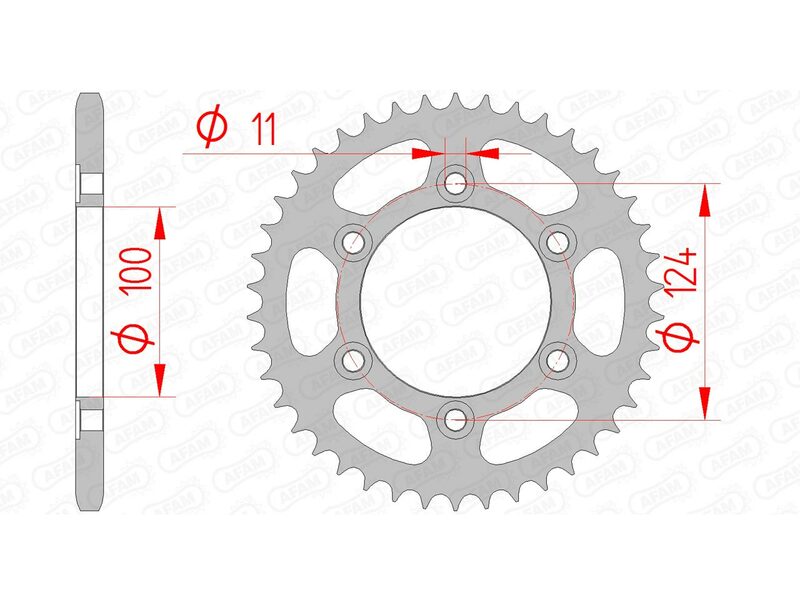 Afam Steel Standard Standard Porta posteriore 50602 - 520