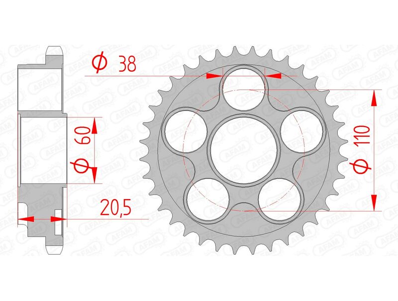 Afam Steel Standard Porta posteriore 50605 - 525