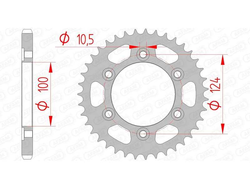 Afam Steel Standard Porta posteriore 50609 - 525