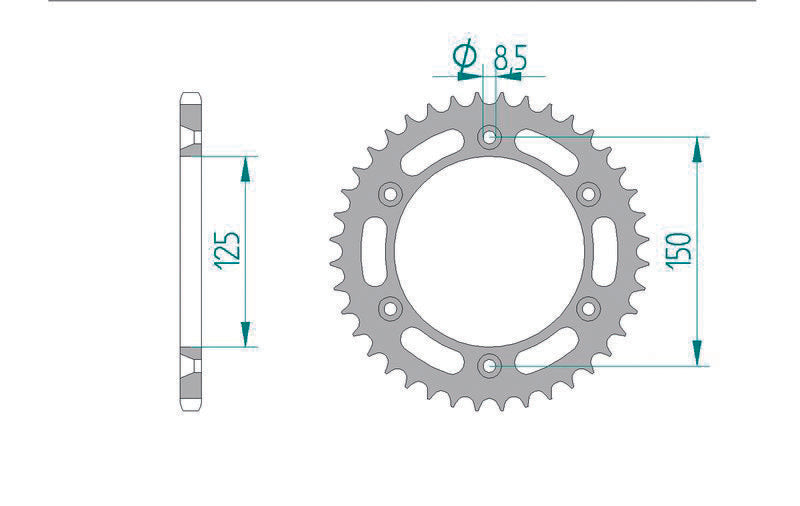 Afam Steel Standard Standard Porta posteriore 71304 - 520