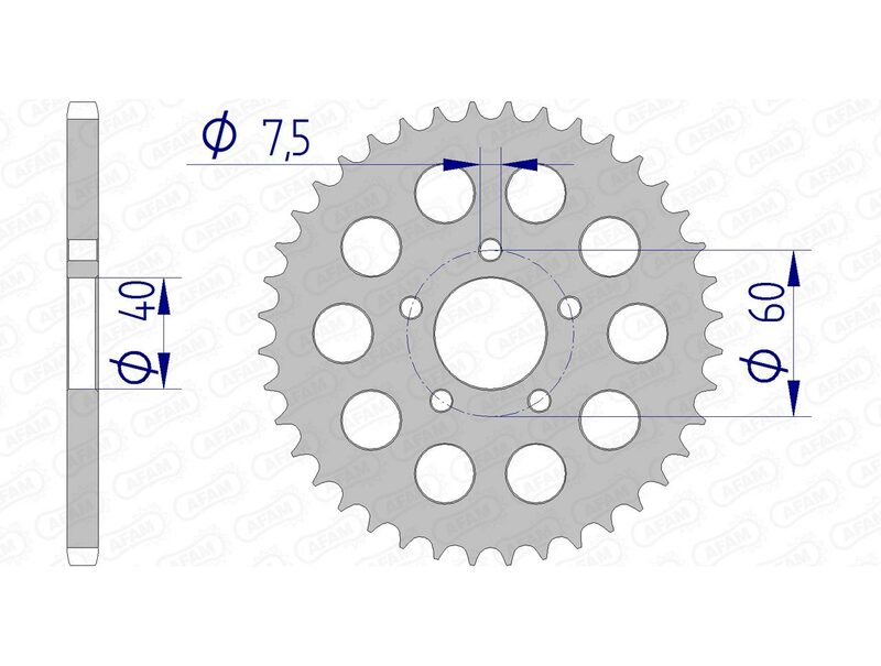 AFAM aluminum rear spoken 72105 - 415