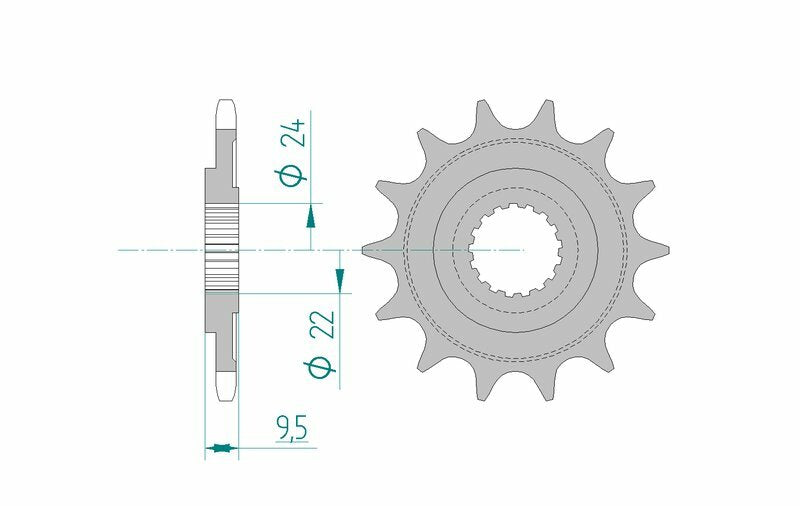 Afam Steel -Sliping Front Sprock 20311 - 520