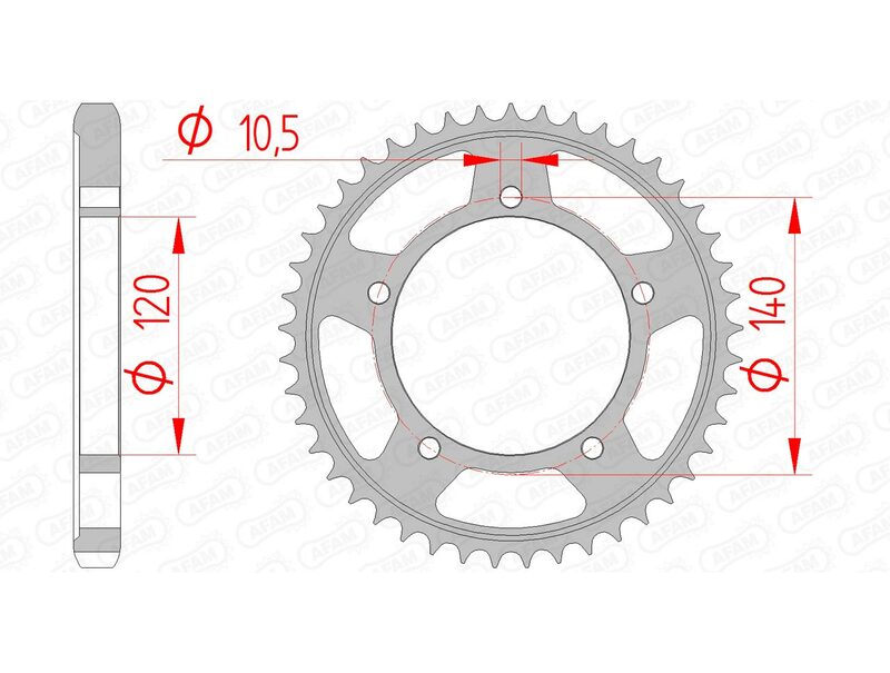 Afam Steel Standard Porta posteriore 86603 - 530